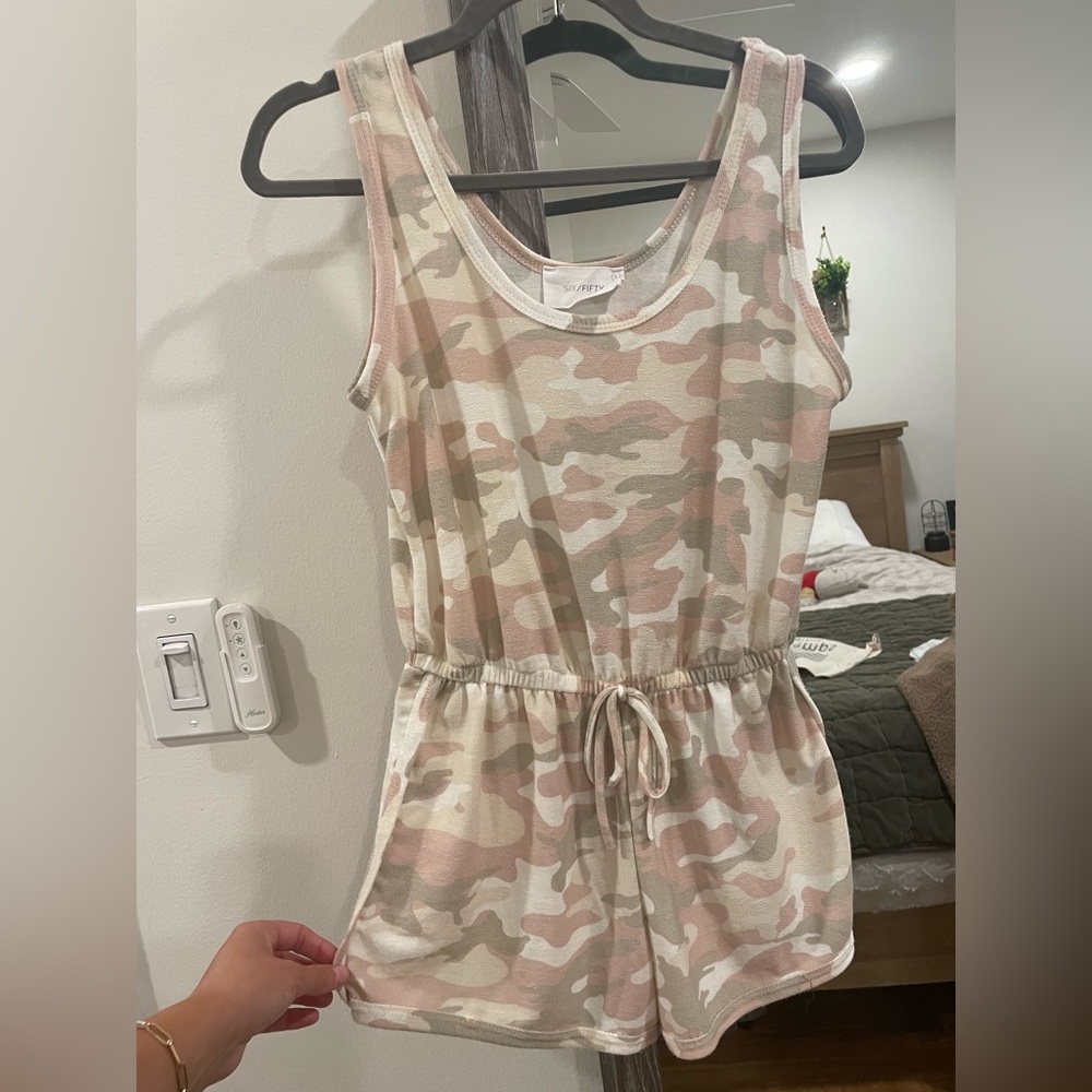 Six/Fifty Pink Camo Women's Romper
